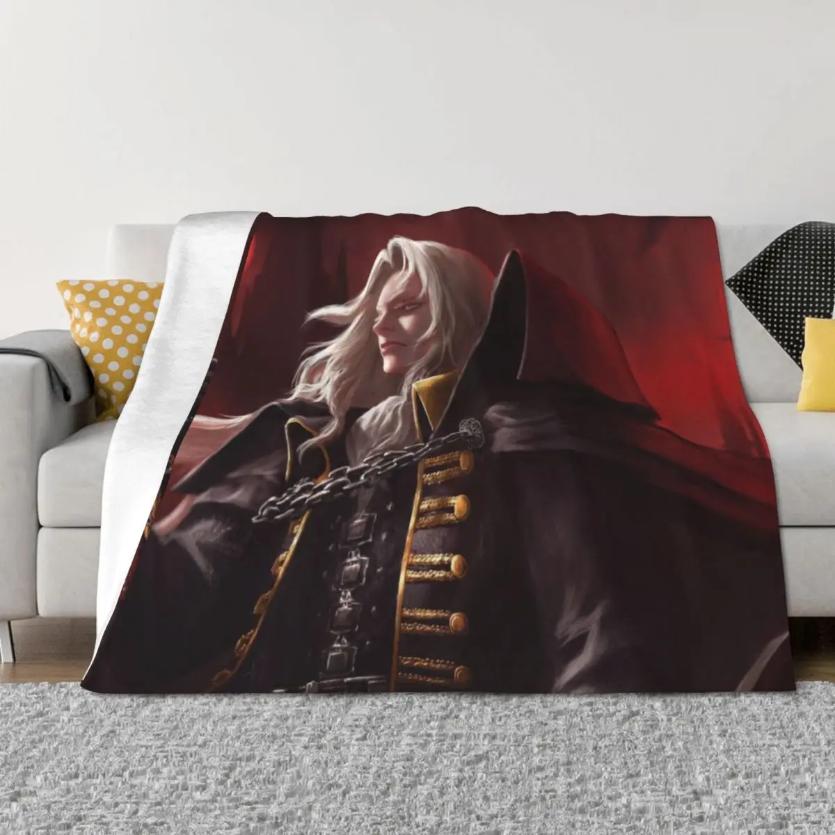 

Alucard Throw Blanket funny gift Moving Plaid on the sofa Loose Blankets