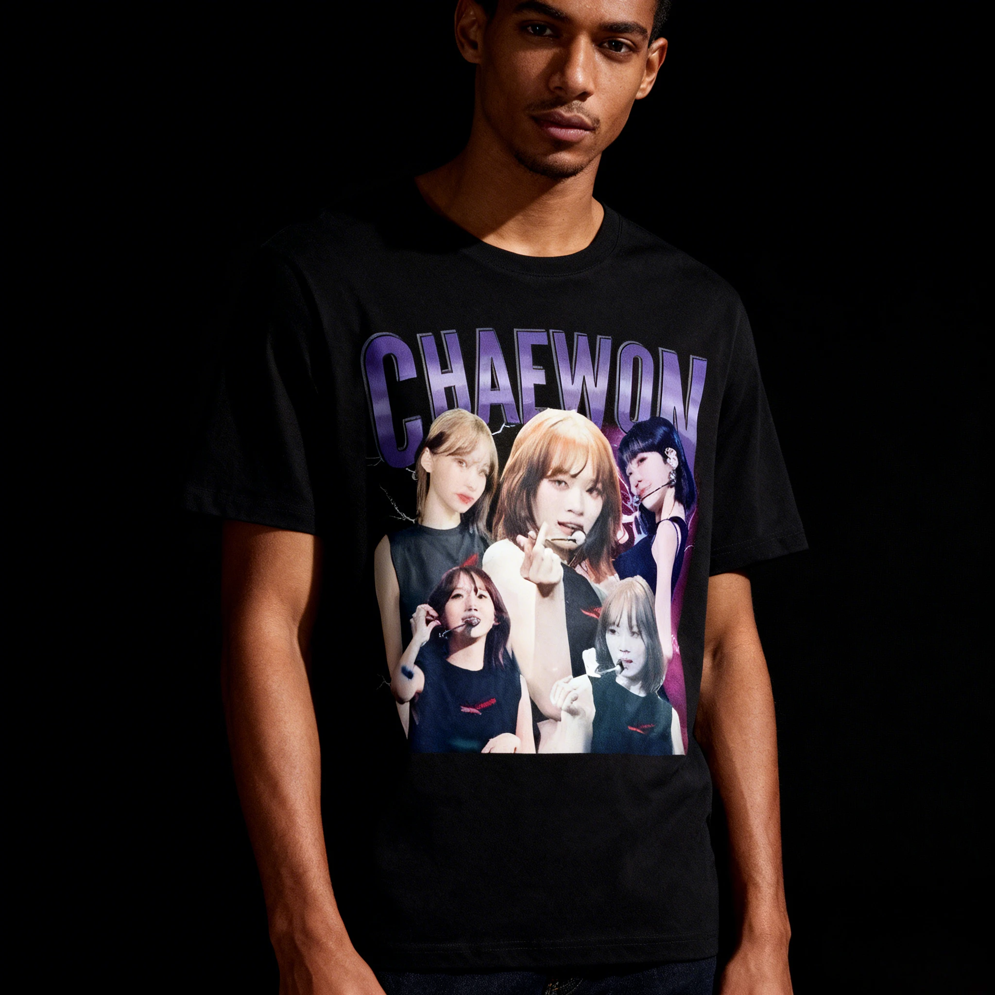 2026 Nuevo Kim ChaeWon Camiseta 100% de algodón para hombres estilo regular Camiseta Y2K de gran tamaño para hombres y mujeres Casual suelta al aire libre calle