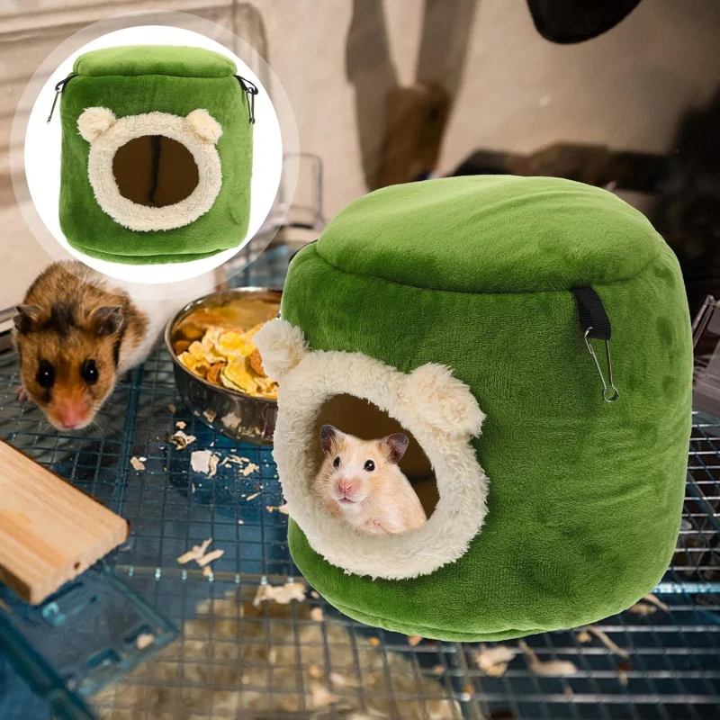 

Белковый хомяк Голландская свинья Тоторо, теплое хлопковое гнездо, износостойкий гамак, можно повесить, в форме пенька дерева