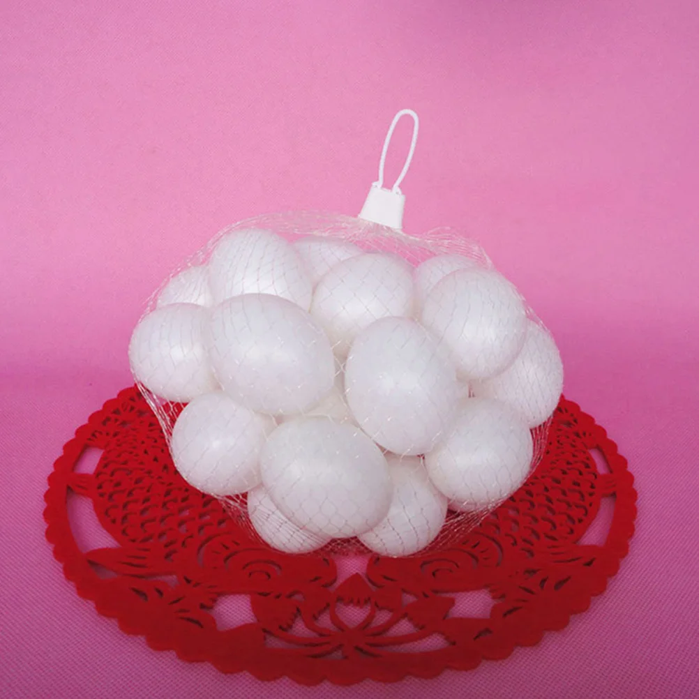 

30 Pcs Painted Eggs Artificial Small Fake Easter Decorations Charting for Painting Plastic Diy