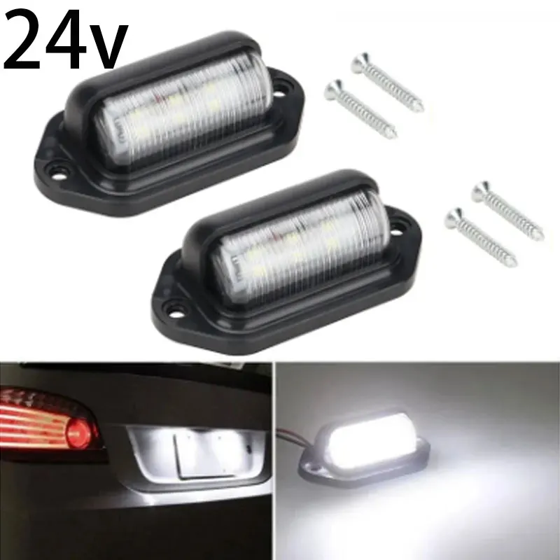 

24v Car Products License Plate Lights Car License Number Plate Light For SUV Truck Trailer Van Tag Step Lamp White Bulbs