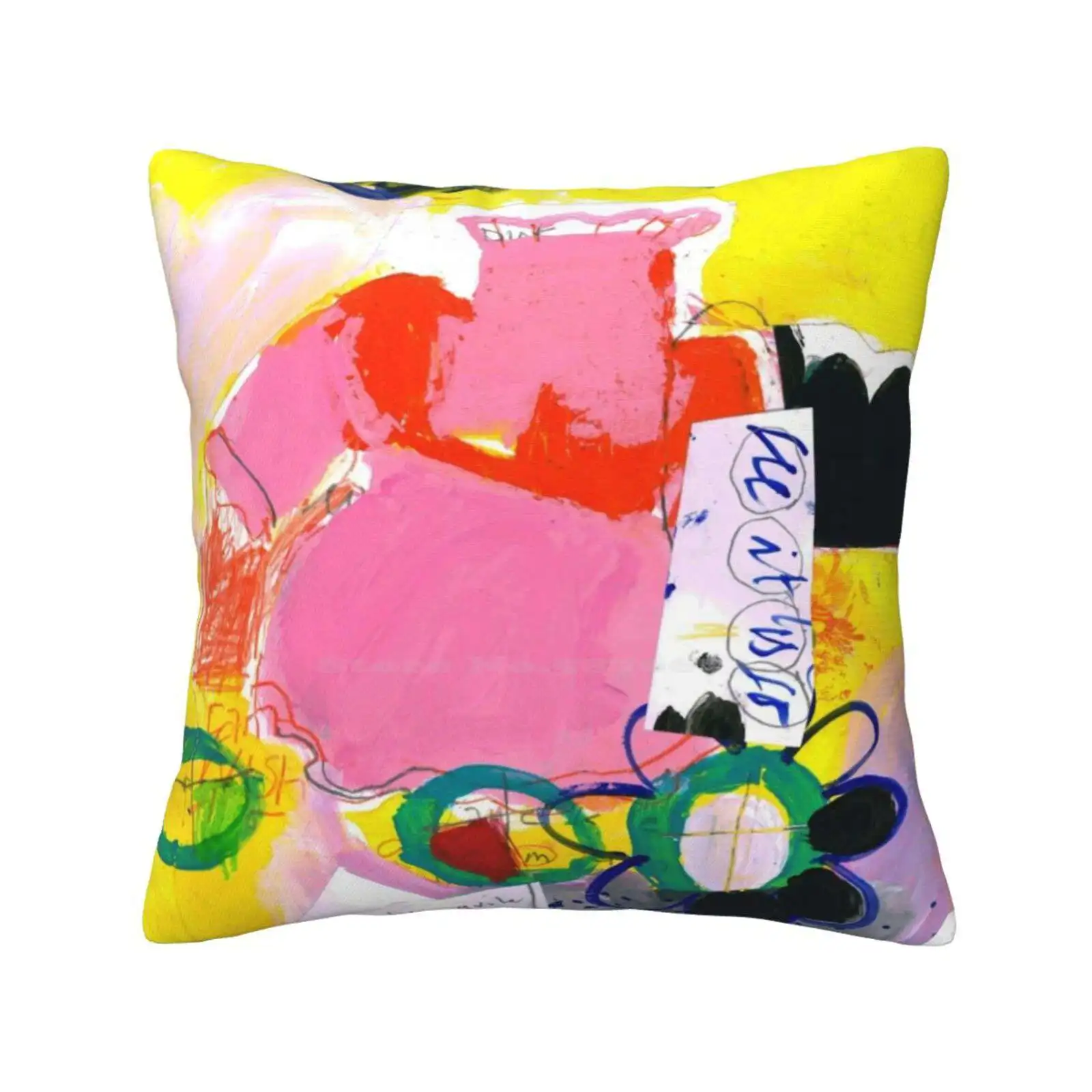 I Am Quite Silly....Sometimes Home Sofa Car Waist Throw Pillowcase Yellow Pink Shylie Collage