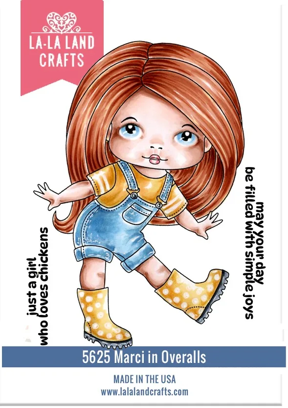 2026 New Marci in Overalls Rubber Stamp For DIY Scrapbooking Crafts Maker Photo Album Template Handmade Decoration