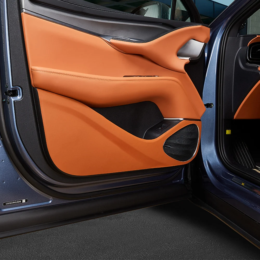 

4 PCS For 2024 2025 BYD Sealion 7 EV Original Car Color Door Kick Pad Interior Modification Car Door Leather Protective Pad