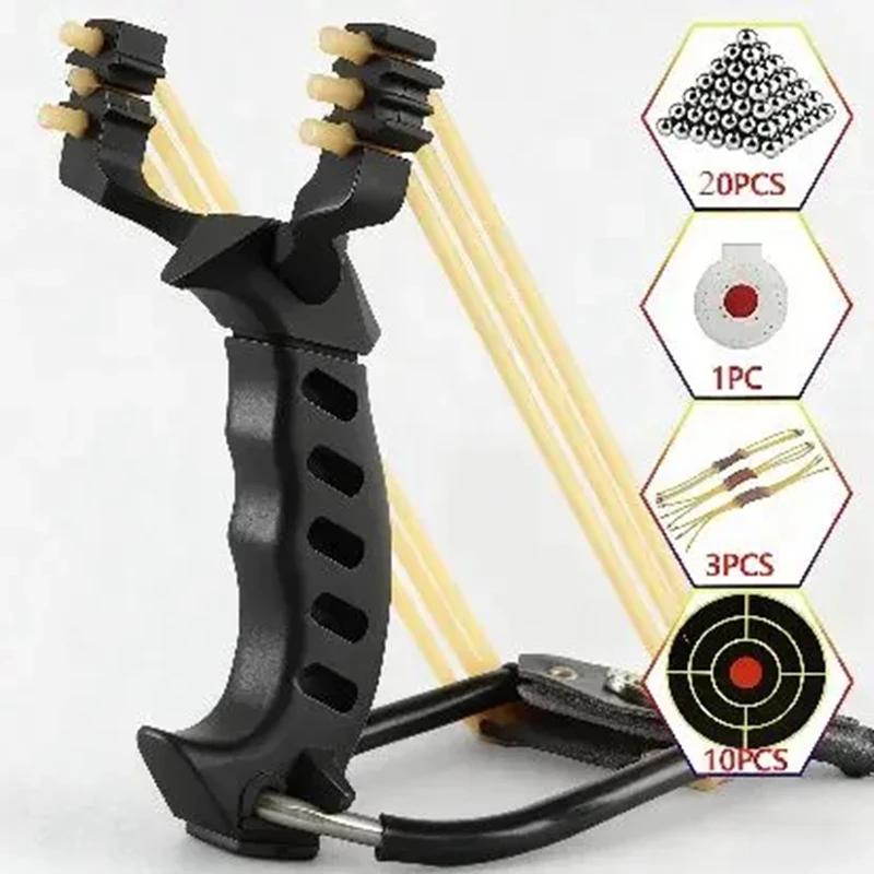 مرونة المهنية الدقة المعدنية مقلاع قوي عالية مقلاع الصيد في الهواء الطلق اطلاق النار حزمة الصيد الملحقات #1