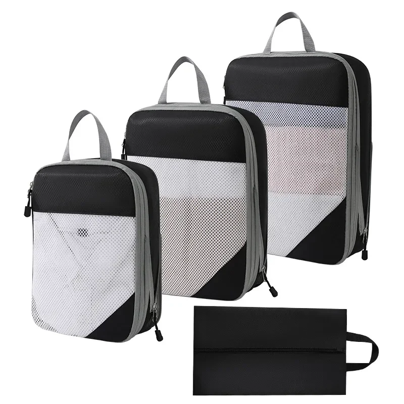 New Travel Bag Compression Four Piece Waterproof Travel Bag Clothing Storage Bag Travel Organizer