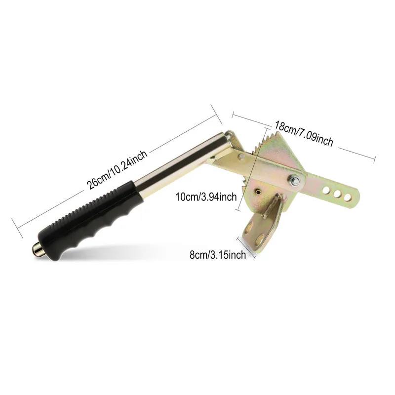 Zinc Plated Steel Tow Trailer Hand Brake Lever RV Parking Stopper with Rubber Handle for Outdoor Camper Repair Tool