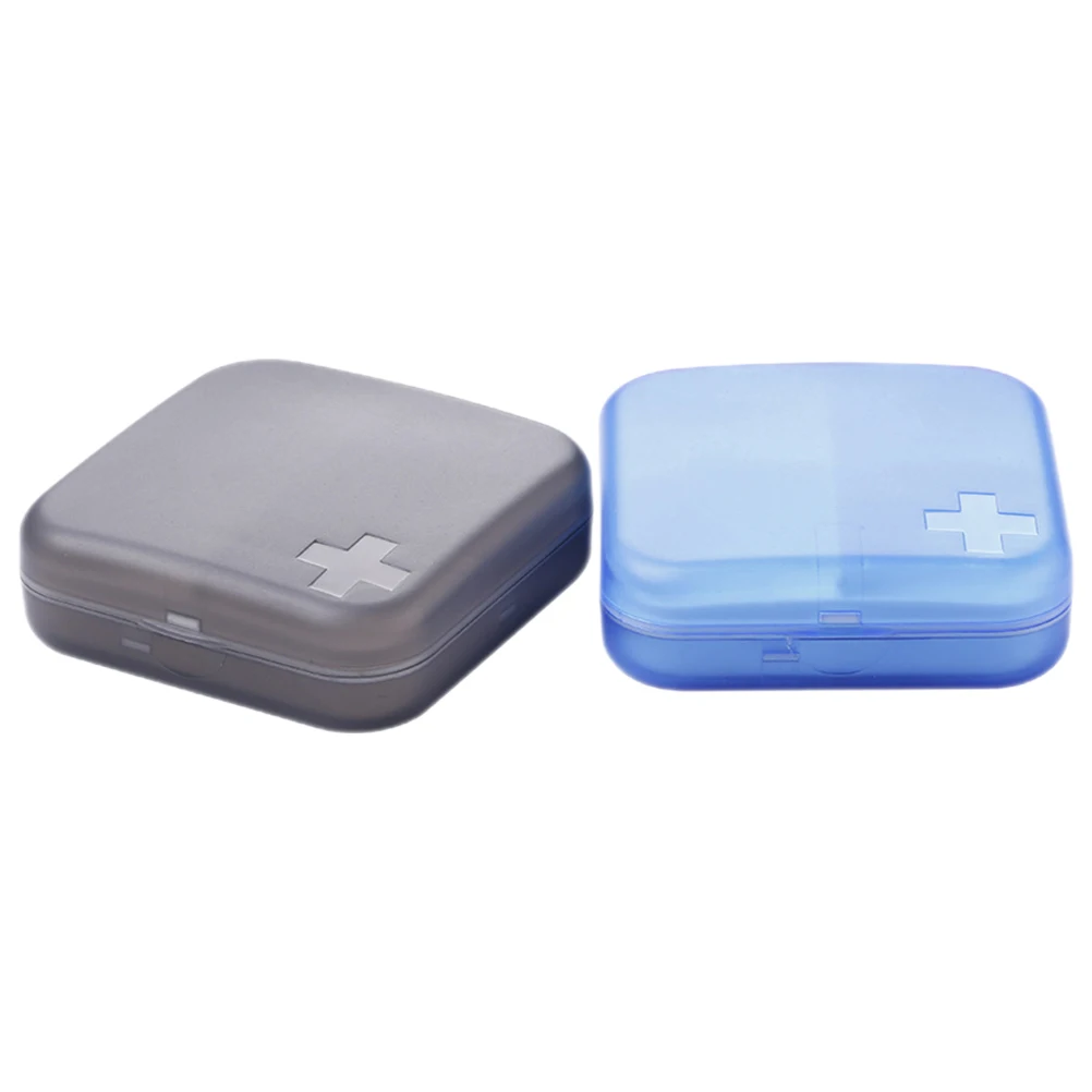 

2 Pcs Travel Pill Medicine Kit Household Case Storage Portable Organizer Multi-grid Daily Use Compact Accessories