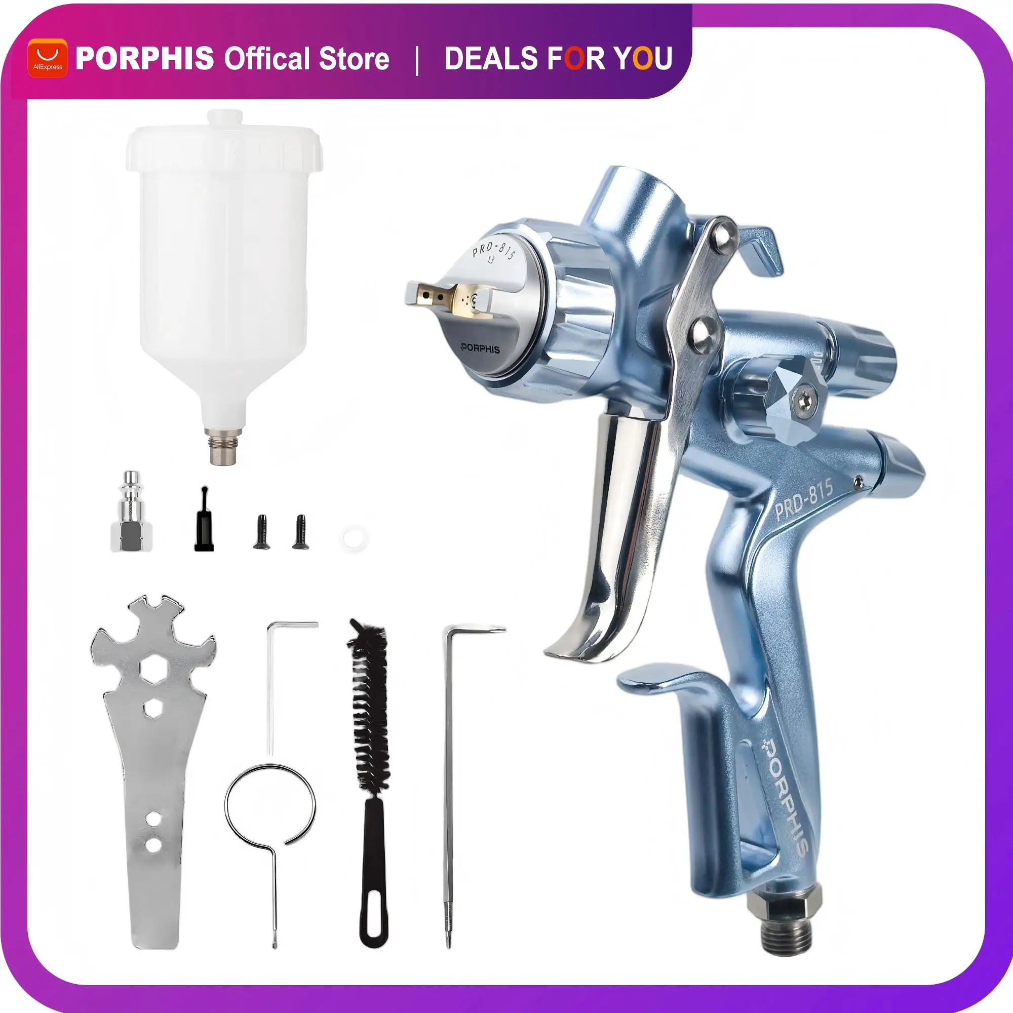 

Original PORPHIS PRD-815 MP spray paint gun Gravity Feed paint automotive airbrush paint sprayers for professional car