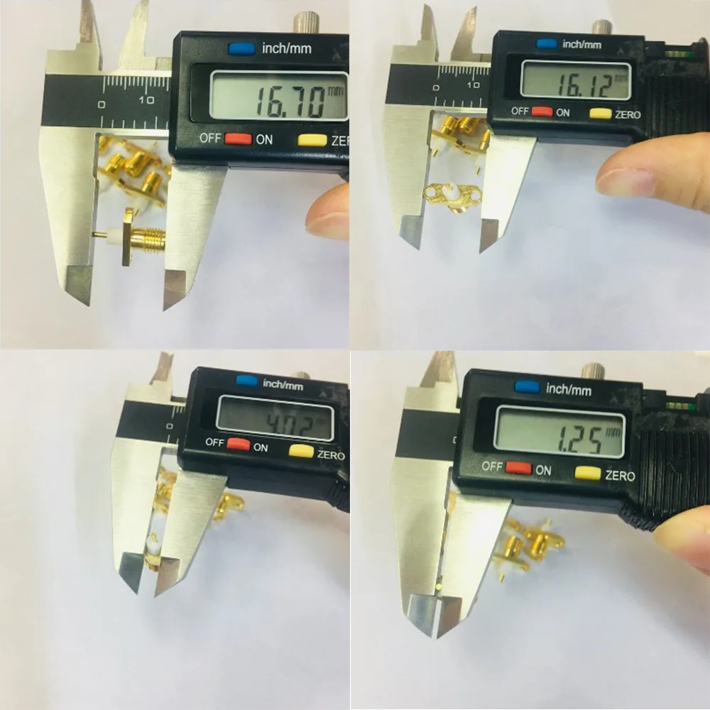 SMA Fêmea Flange Diamante Em Forma De Placa De Solda PCB, Furo Interno Fixo, Cobre Banhado A Ouro RF Antena Fêmea Soquete Plug, 1Pc