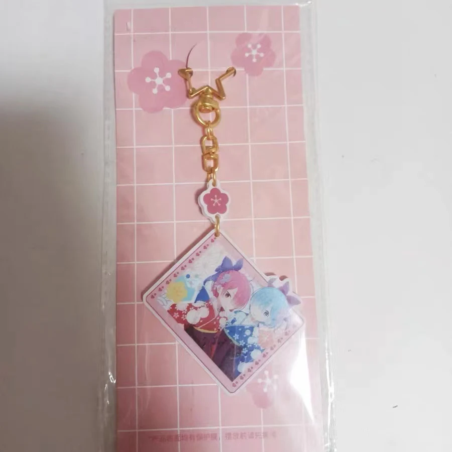 Re:ZERO Starting Life in Another World Ram Rem China Official Authorization CP Keychain