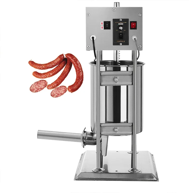 Máquina para hacer jamón de acero inoxidable de 12L, máquina eléctrica de llenado de salchichas y salchichas, equipo de procesamiento de fábrica de jamón