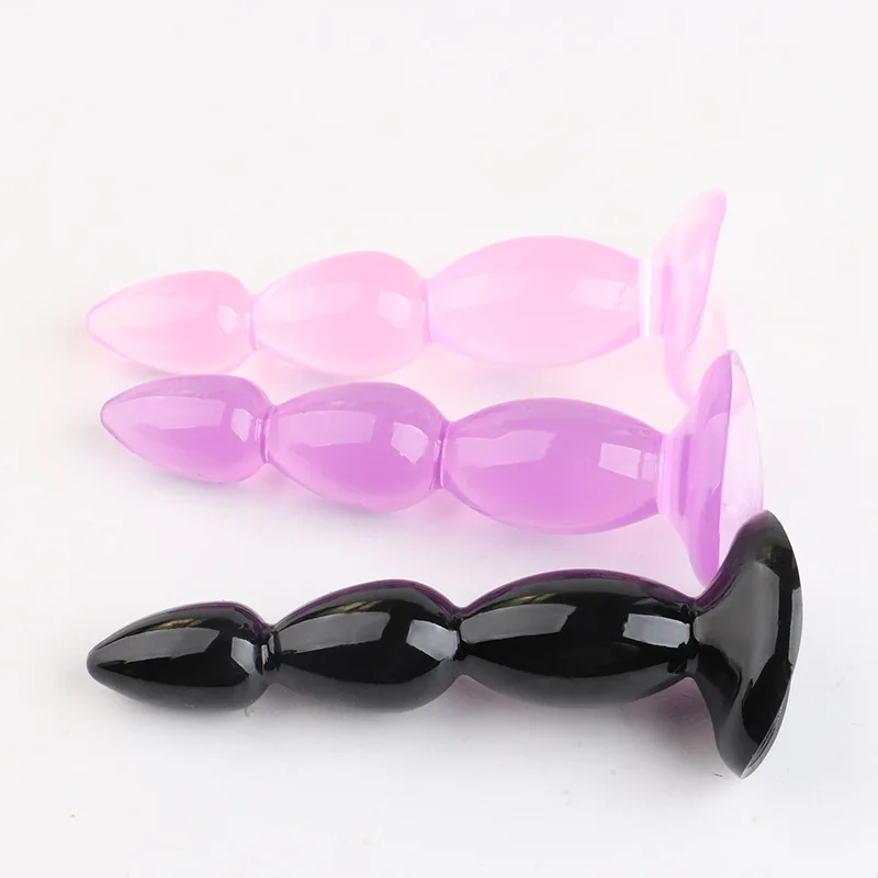 Butt plug beads Soft Anal Plug with sucker anus Toys Big Balls Silicone G-Spot Stimulating Butt Plugs Adult Sex toys for Couple