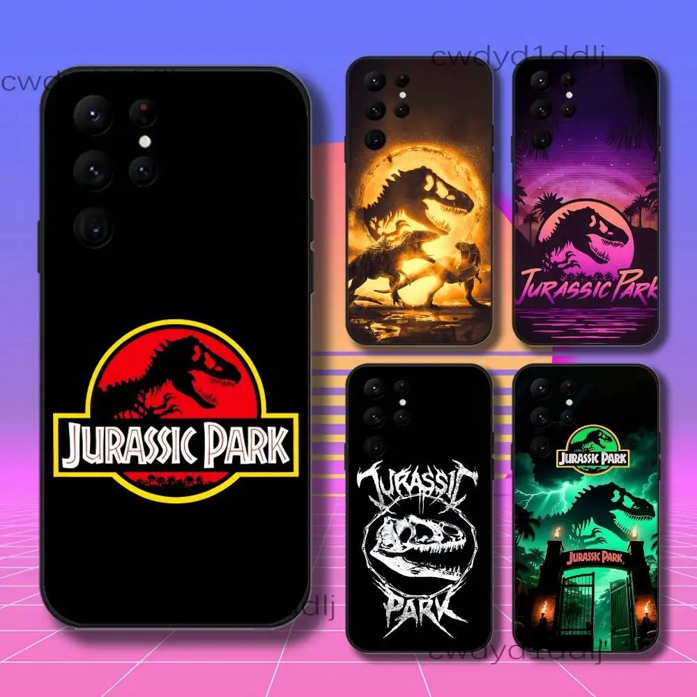 

J-Jurassic Park Dinosaur World Phone Case For Samsung S10,S21,FE,S21 ,S26,S25,S24,S23,Ultra,S9,S22,Plus Black Shell Cover