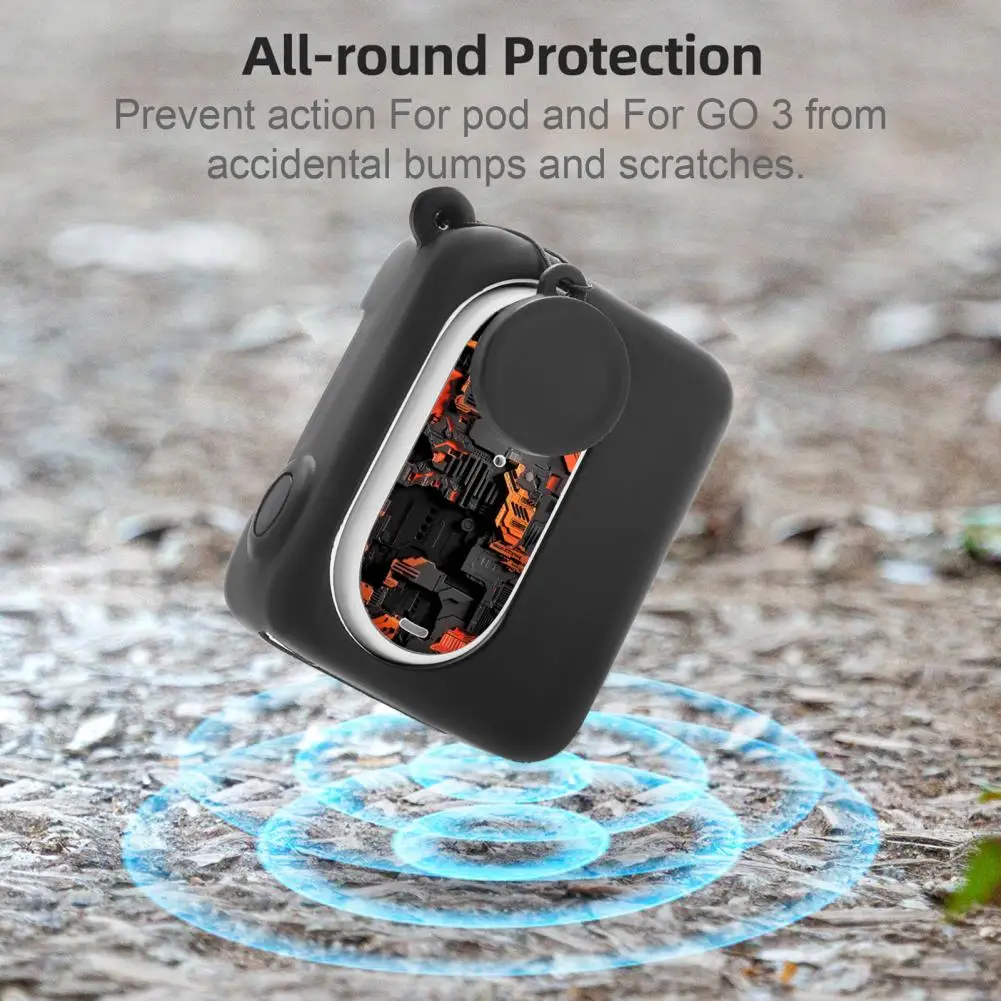 Protective Cover for Camera Lens Silicone Lens Cover for Touch Screen Insta360 Go 3 Silicone Protective Accessories Anti-drop