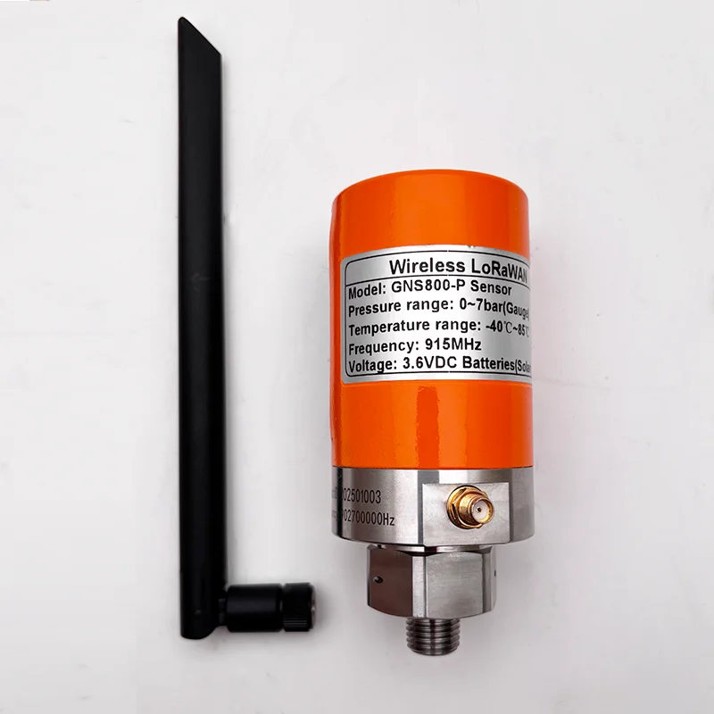 GNS800-P 0.1% Accuracy Thread-Mounted Gauge Pressure Sensor Temperature and Pressure Transmitter LoRaWAN Wireless Sensor