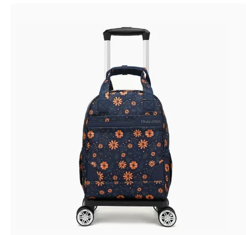 Women Travel Trolley  backpack with wheels Trolley bag luggage suitcase for women School Wheeled Backpack carry on hand luggage