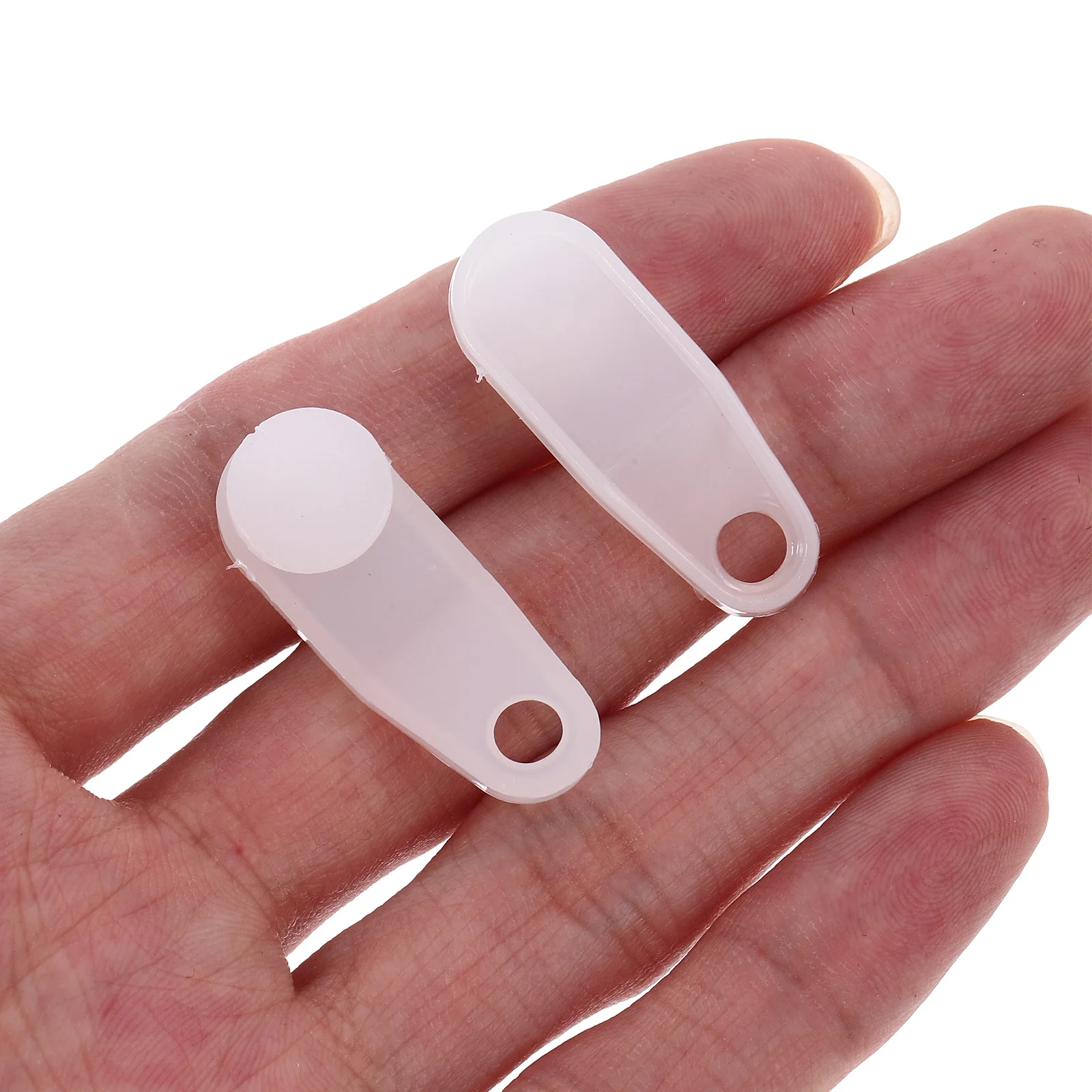 24 قطعة من البلاستيك الأبيض الناعم المزلق لتثبيت المسار المنزلق Rv الستار كليب الستار السكك الحديدية السنانير #4