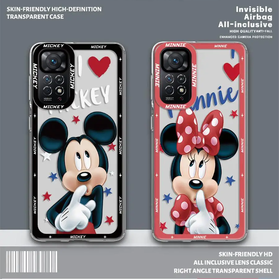 جراب هاتف ديزني ميني وميكي ، غطاء ناعم لـ Xiaomi Redmi Note 11 ، 13 Pro Plus ، 12 Pro ، 10Pro ، 11Pro ، 9S ، 10S ، 11S ، 12S ، 9Pro