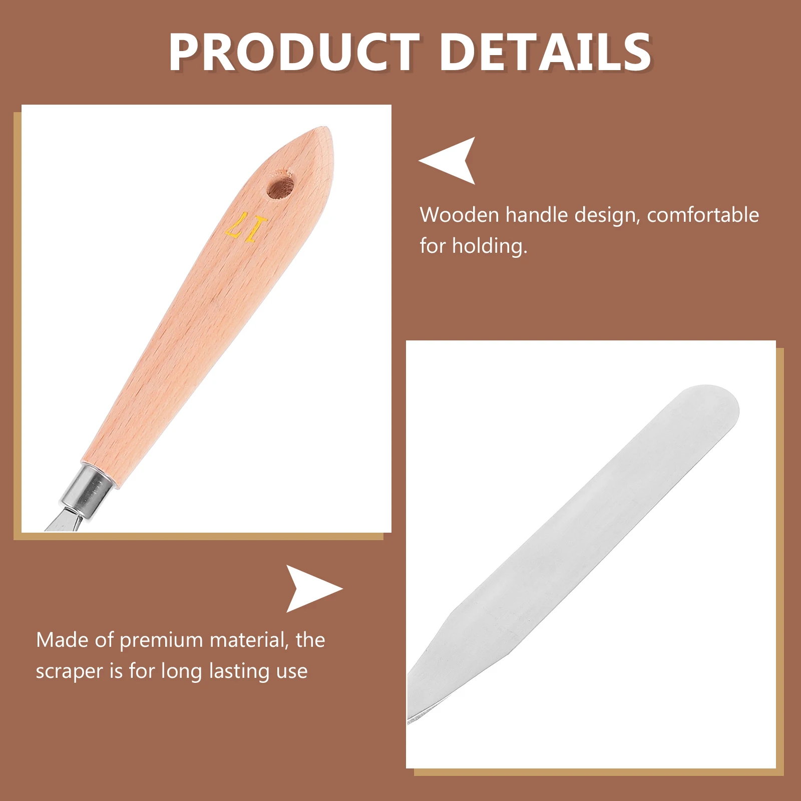 كاشطات الرسم الزيتي، شفرة متينة رفيعة للغاية، مقبض خشبي، أدوات الهواة الاحترافية، لوحة سكين، لوازم إبداعية