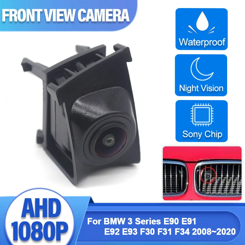 

140° Fisheye Lens Car Front View Parking Camera For BMW 3 Series E90 E91 E92 E93 F30 F31 F34 2008~2020 Waterproof Night viosn