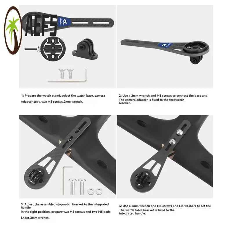 

AEF5-TOOPRE дорожный велосипедный компьютер, кронштейн из углеродного волокна для Garmin Xoss, удлинительный кронштейн для лампы, основание спортивной камеры