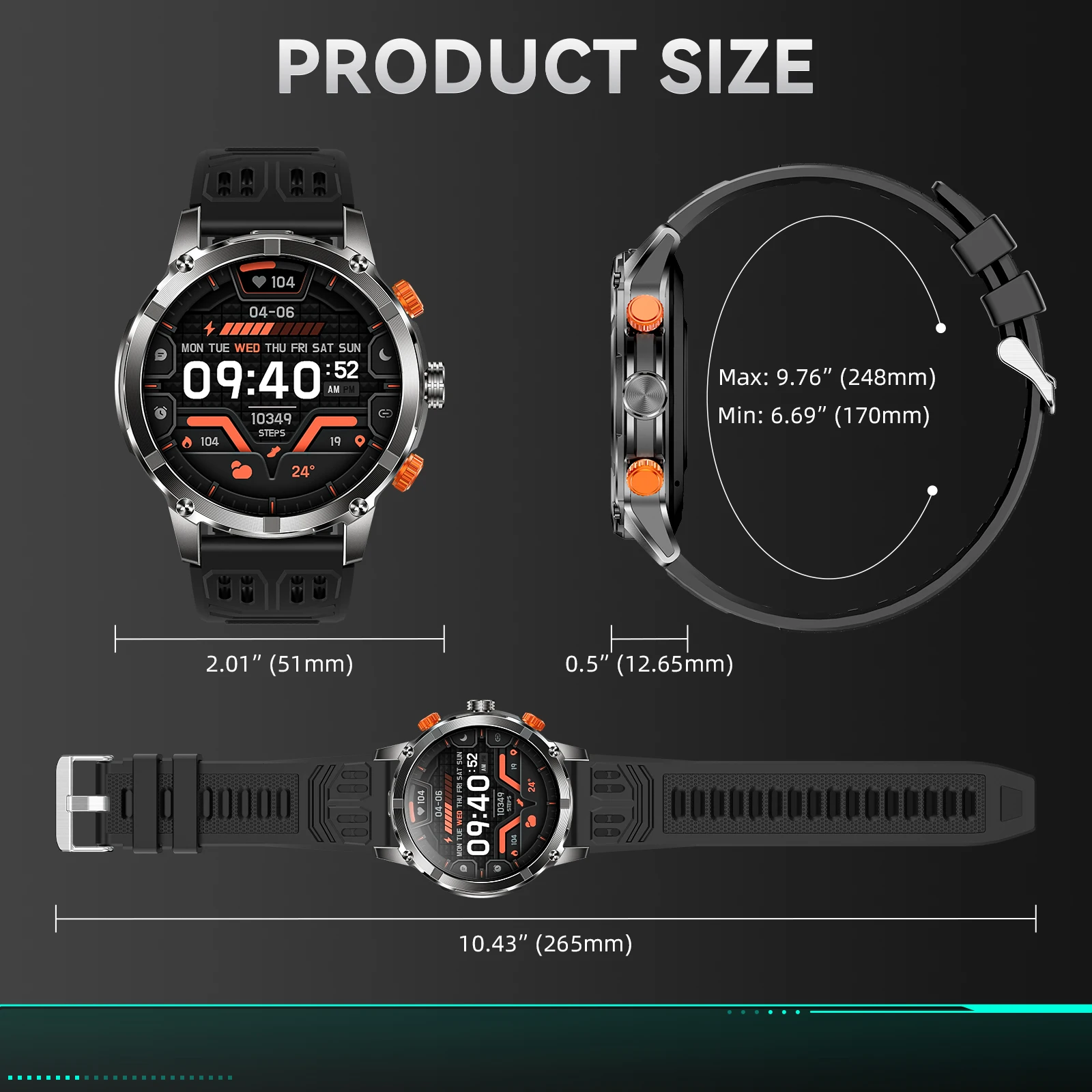 LaNikar 2025 Smart Watch IP67 Waterdicht Origineel Ontwerp Sporthorloge Met Kalender En Hoogte Barometer LED Zaklamp Oproep