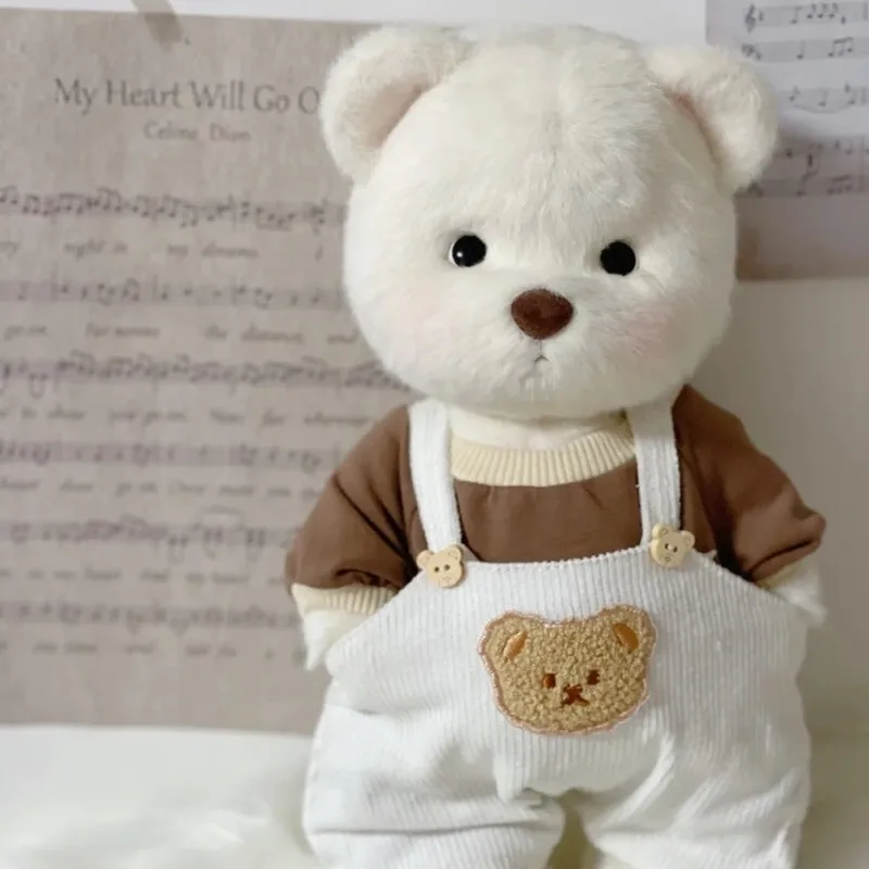 

New In-Stock 30cm Tide Bear Clothes Kawaii Plush Bear Doll Clothes Soft Bear Doll Comfortable Cute Cartoon Girls Decor Toys Gift