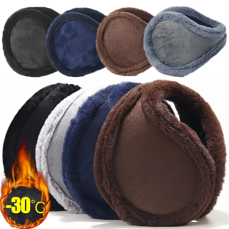 Winter Plush Earmuffs Men Women Ear Warm Protector Velvet Thicken Warm Earmuff Outdoor Windproof Cycling Ear Warmer Ears Covers