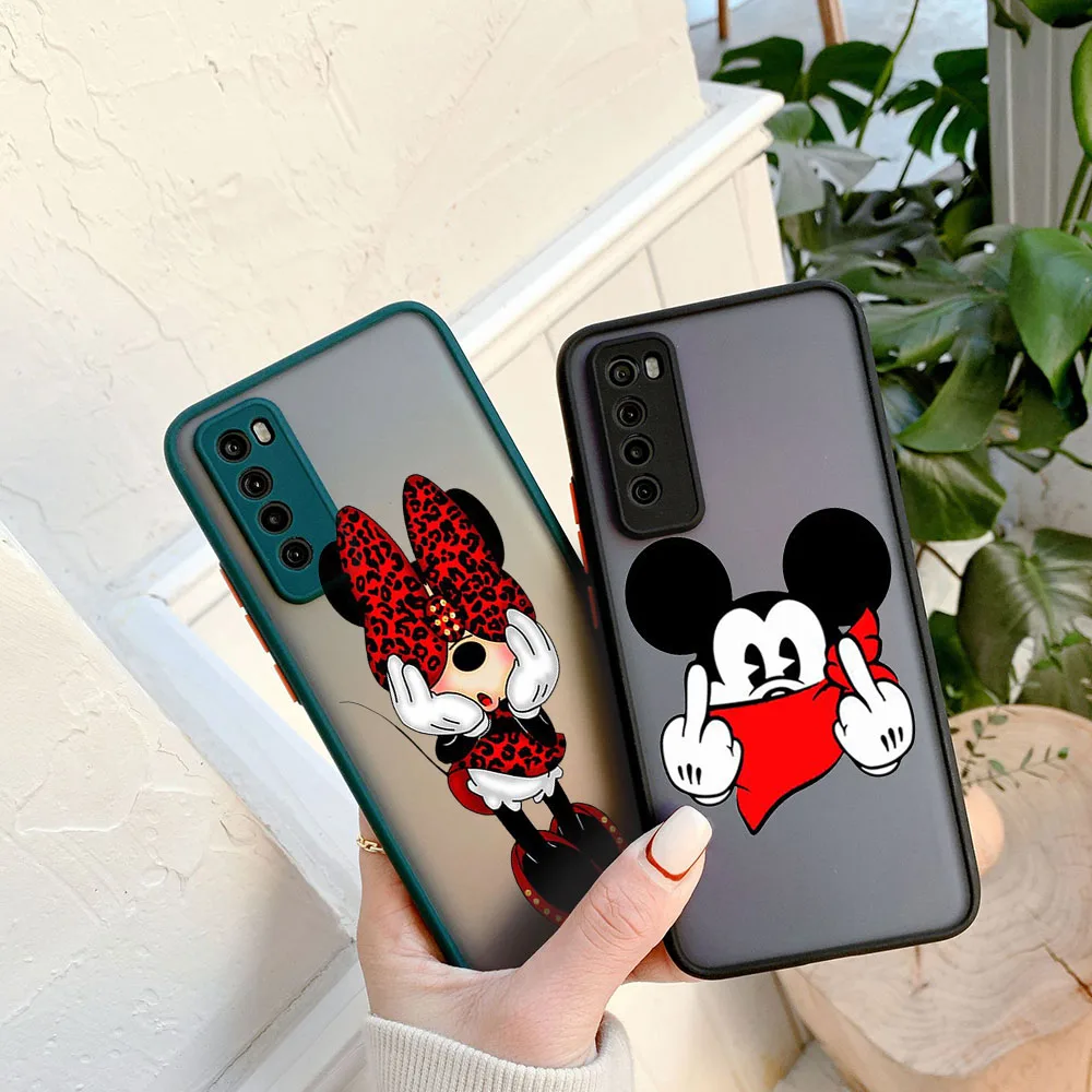 New Trend Phone Case For Xiaomi 14 13C Redmi Note 13 Poco X4 X5 X3 F3 C51 C50 C40 M5 Cute Minnie Mickey Translucent Back Cover