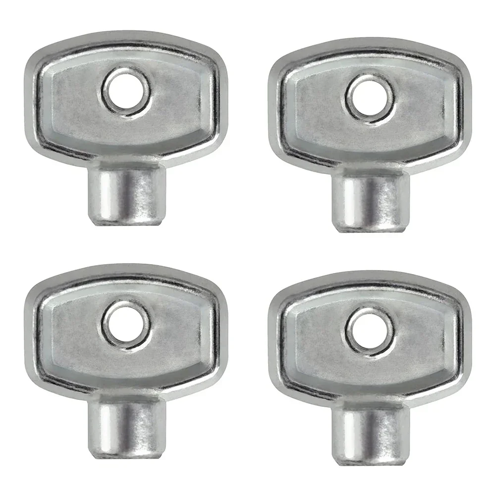 4pcs Sliver Radiator Vent Wrench 13965 4 Piece 5mm Universal For Any Heater Radiator Water Tap Heating Tool Heater Wrench