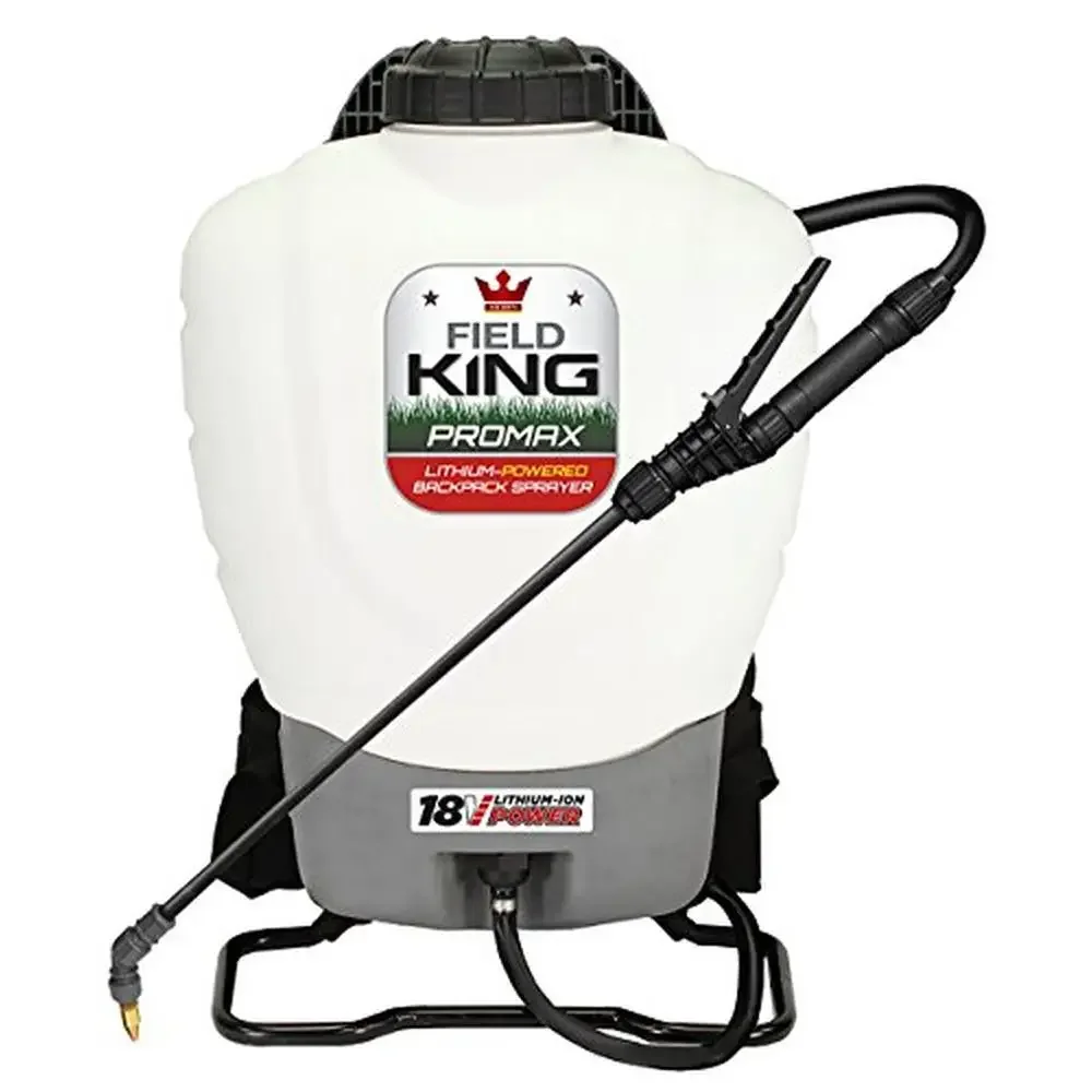 Battery Powered Backpack Sprayer Professionals 4 Gallon 4 Hours 18V Lithium-Ion No Pumping Chemical Resistant Durability Comfort