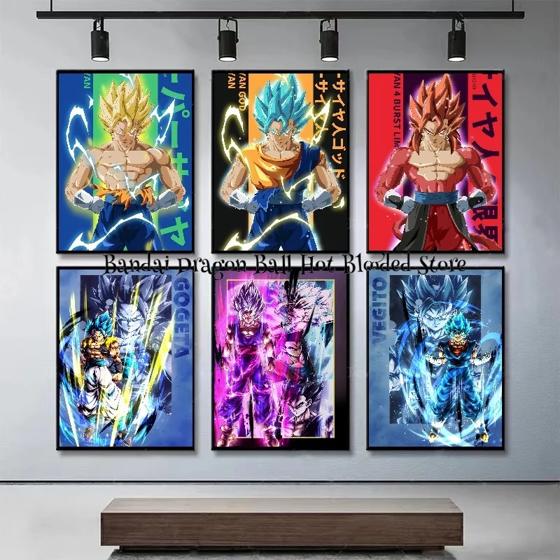 

Canvas Painting Dragon Ball Super Saiyan Goku Anime Characters Art Decoration Paintings Bedroom Decor Poster Picture Kids Gift