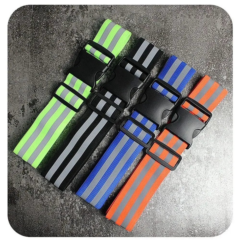 Waist Adjustable Reflective Waistband Belts Elastic 8 Colors Sport Safety Belts 4*1.5cm Night Safety Gear