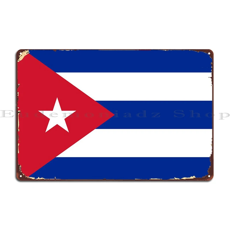 CUBA Flag Metal Signs Poster Garage Personalized Kitchen Tin Sign Poster