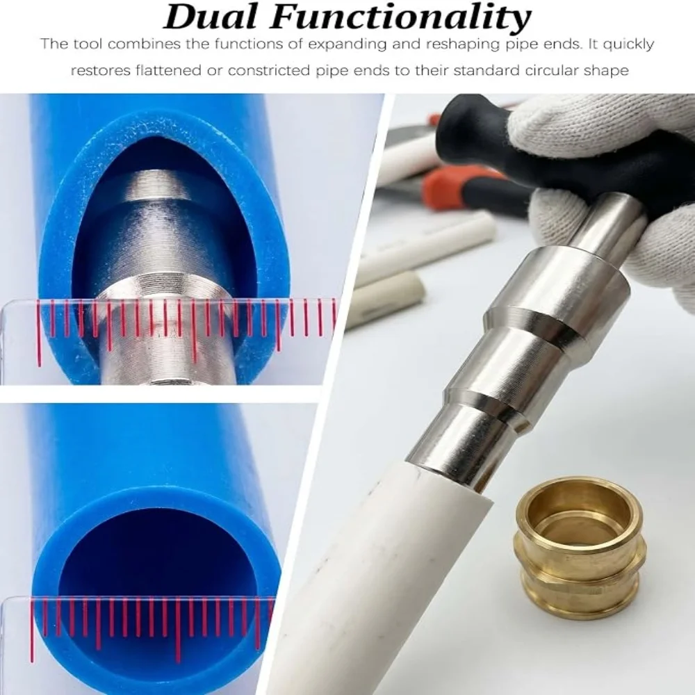 PVC Aluminum Plastic Pipe Manual Tube Expander 16/18/20/25/32mm Multi Functional Pipeline Rounder Plumbing Installation Tool