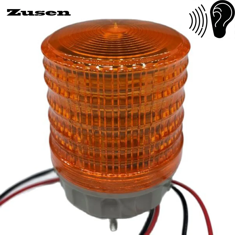 Zusen-TB5051-Y-J con zumbador, lámpara de advertencia de señal de Color amarillo, 12V, 24V, 220V, LED, pequeña luz intermitente