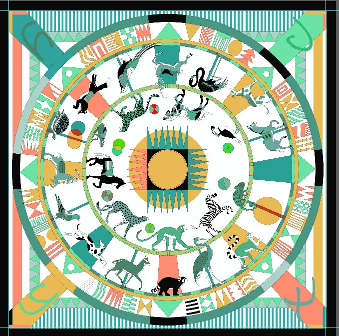 

Silk wool small square scarf women's spring high-grade mulberry silk scarf