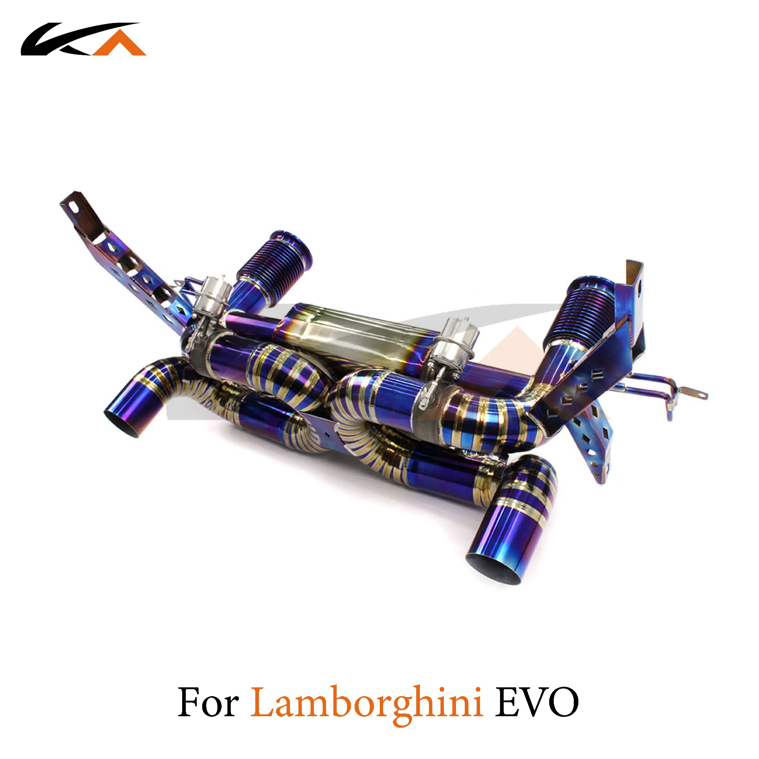 KA Tuning exhaust system titanium alloy catback for Lamborghini EVO rear section performance parts muffler valve