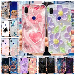 For Xiaomi Redmi 7 Case Redmi 7A Cover Popular Flower Cartoon Slim Transparent Soft TPU Funda For Xiomi Redmi 7 7A Redmi7 Bumper