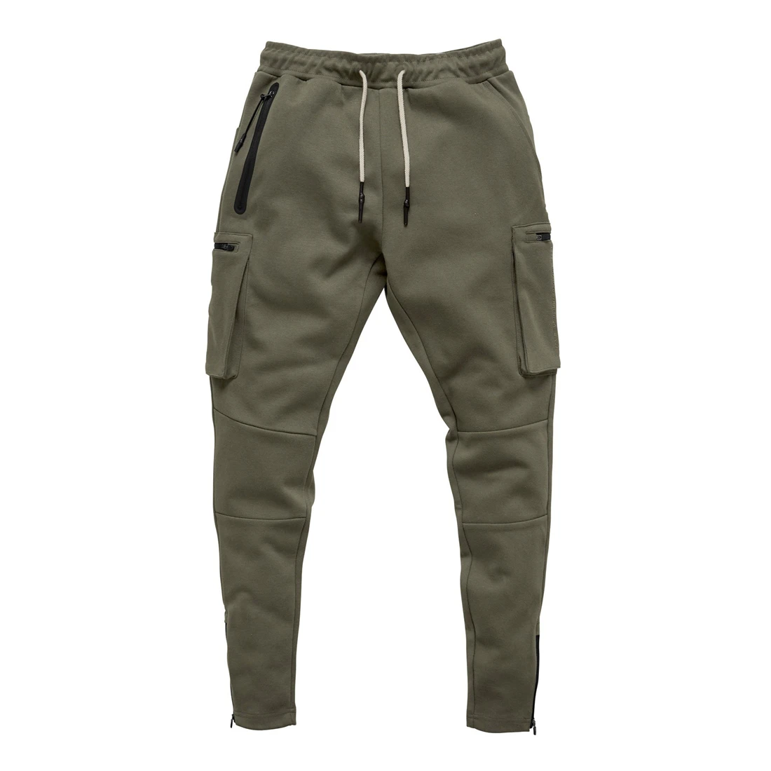 

Mens Sport Big Pockets Trousers GYM Sweatpants Joggers Casual Training Camo Green Workout Fitness Running Elastic Cargo Pants