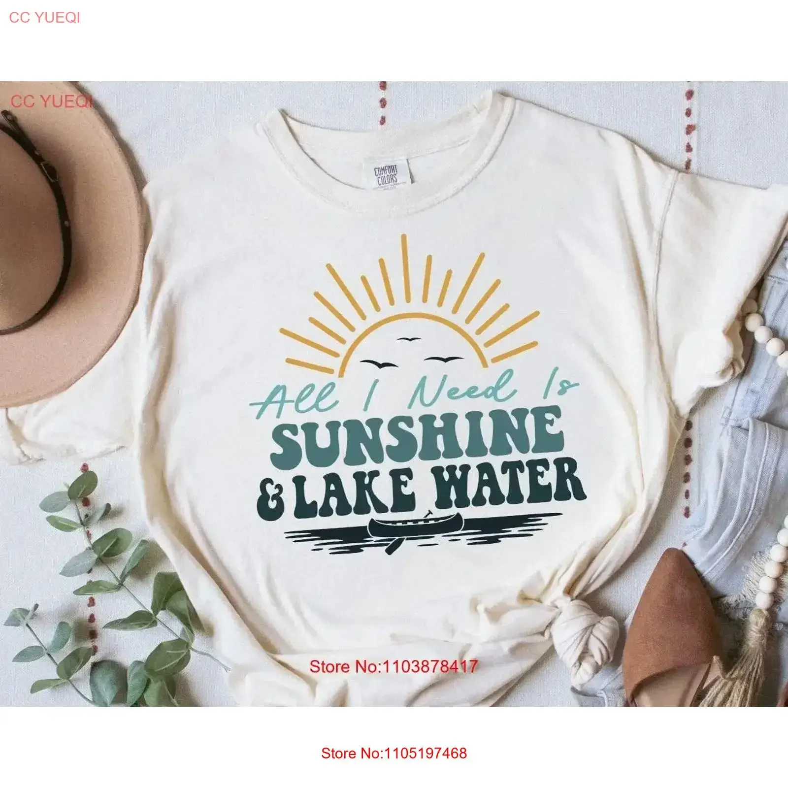 

Летняя футболка Sunshine Lake Water Vacation Vacay для пляжной поездки для девочек, девичник, каноэ, каяк, винтажный, слегка мягкий