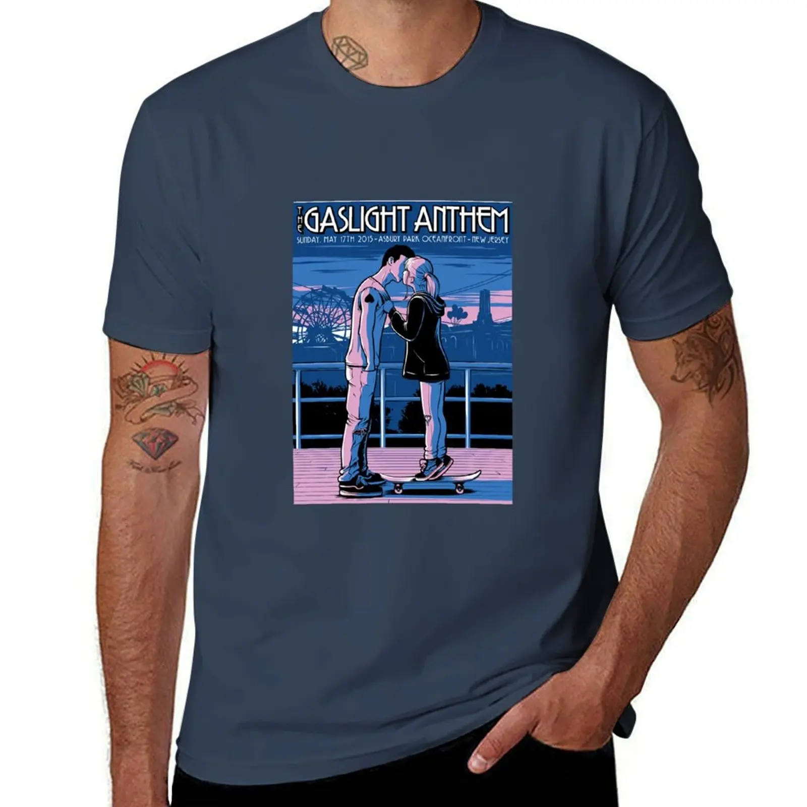 

The Gaslight Anthem Fire Of Victory T-Shirt Basic Breathable Solid Color T-Shirt