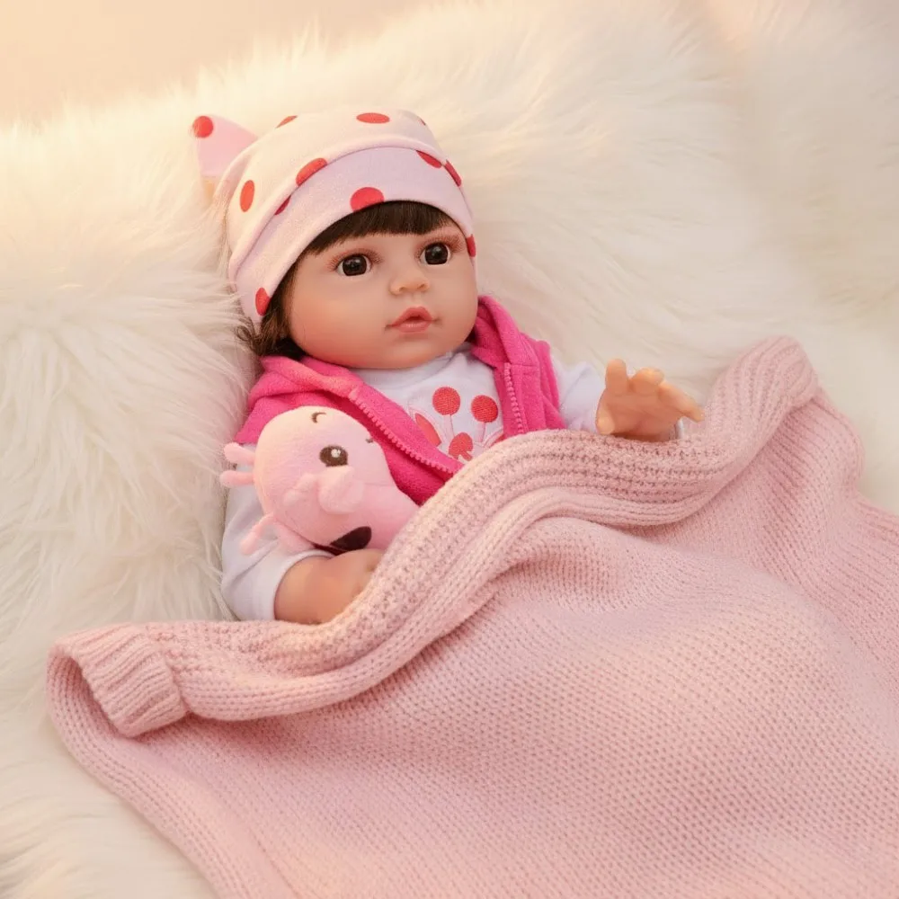 Cloveray 20-calowa Klasyczna Lalka Reborn z Pełnego Winylu, Realistyczna, Super Urocza Lalka Winylowa, Wysokiej Jakości Ręcznie Robiona Zabawka, Prezent dla Dziecka