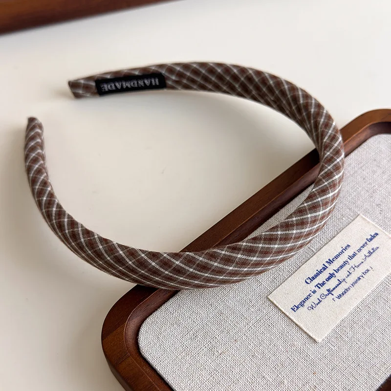 عصابة رأس كلاسيكية للنساء والفتيات على طراز الكلية منقوشة على شكل طوق شعر، أربطة شعر للمكياج وغسل الوجه وأغطية الرأس وإكسسوارات الشعر #6