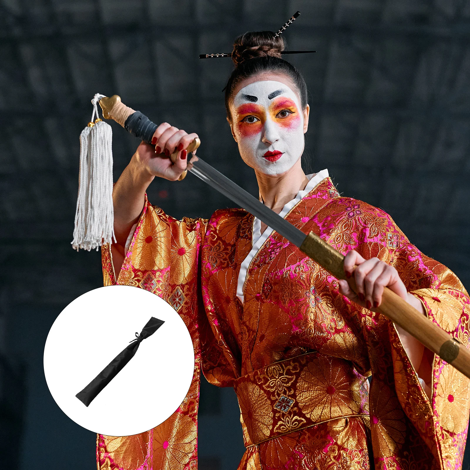 

Sword Bag Cotton Storage Cover For Japanese Sword Protection Carry Case With Strap Long Swords Organizing
