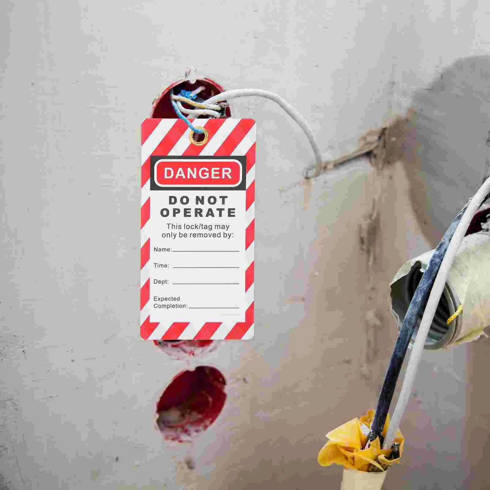 10 Pcs Safety Warning Sign Do Not Operate Hanging Tags Lockout Equipment Repair