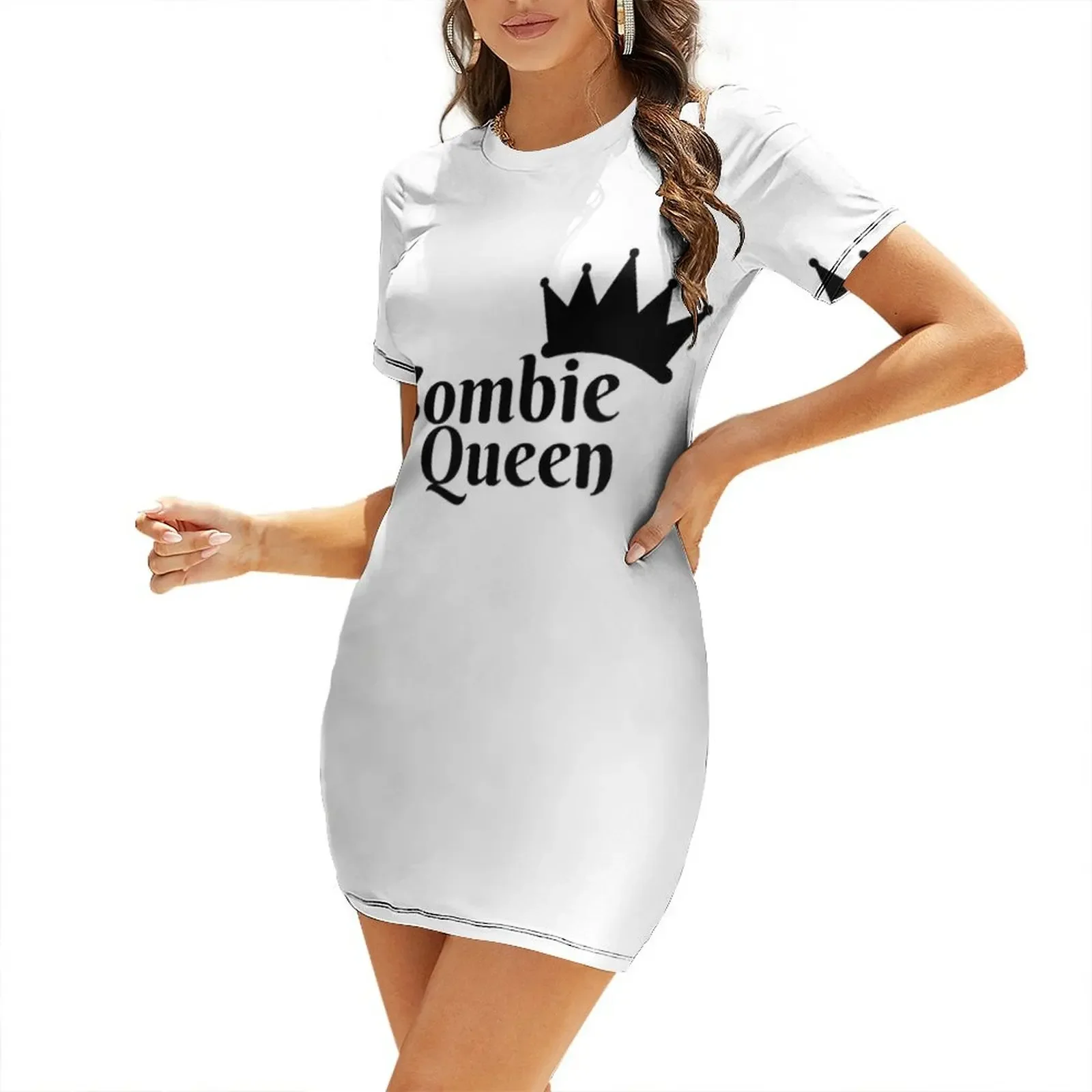 

Zombie Queen Short-Sleeved Dress loose women's dress womens clothing Clothing female sexy dress