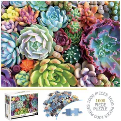 1000 Pieces Succulent Plants Jigsaw Puzzle Home Decor Adults Puzzle Games Family Fun Floor Puzzles Educational Toys for Kids