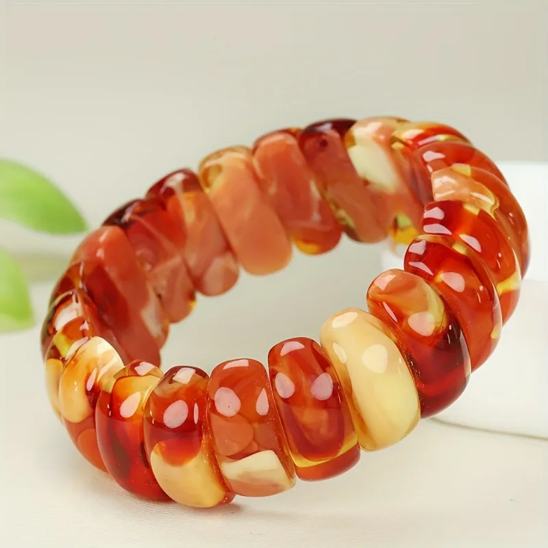 

Men's and Women's Elegant Amber Beaded Bracelets Are Suitable for Casual or Formal Wear